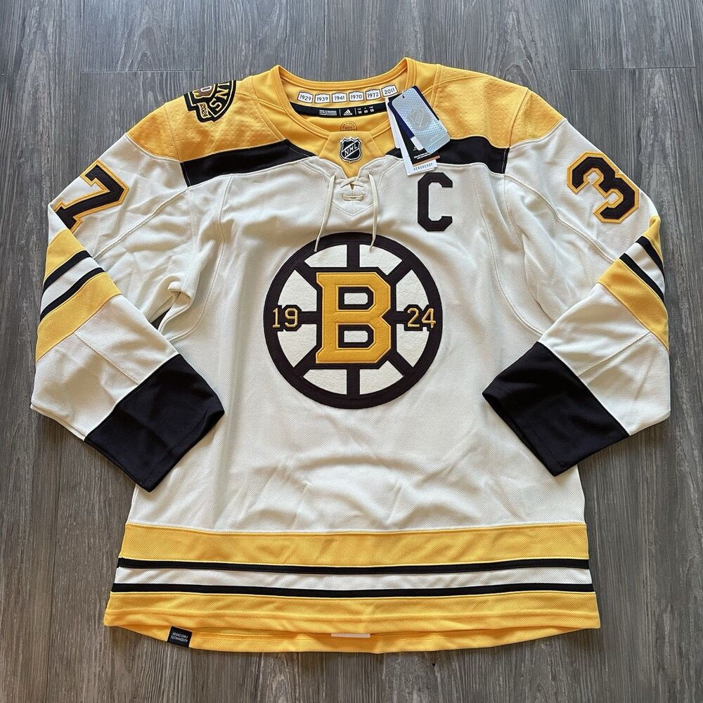 Adidas Boston Bruins 100th Anniversary Patrice Bergeron Jersey IM8290 Size 50/M
